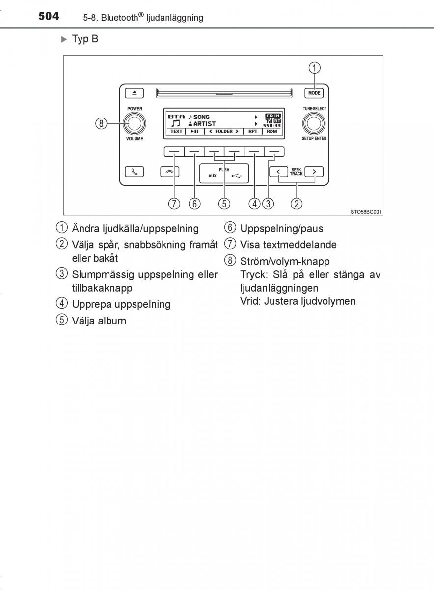 Toyota C HR instruktionsbok / page 504