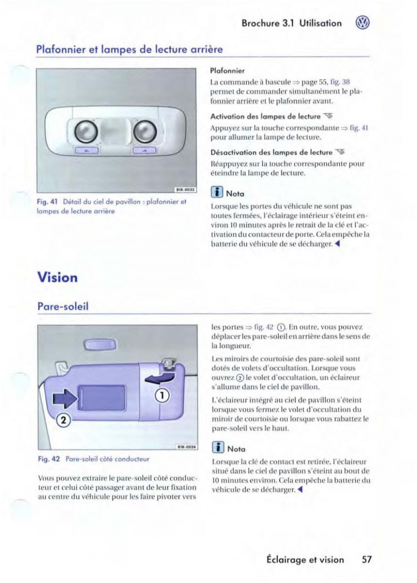 VW Golf V 5 manuel du proprietaire / page 60