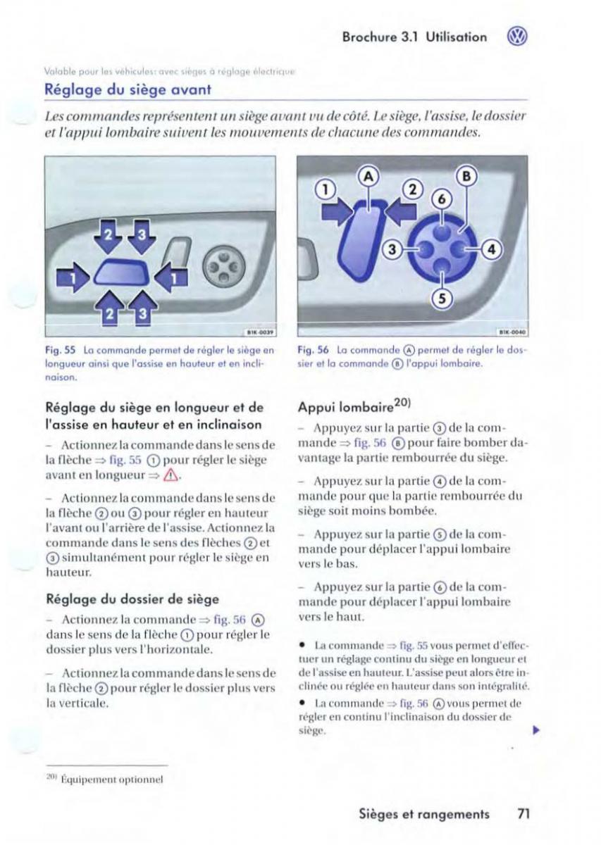 VW Golf V 5 manuel du proprietaire / page 75