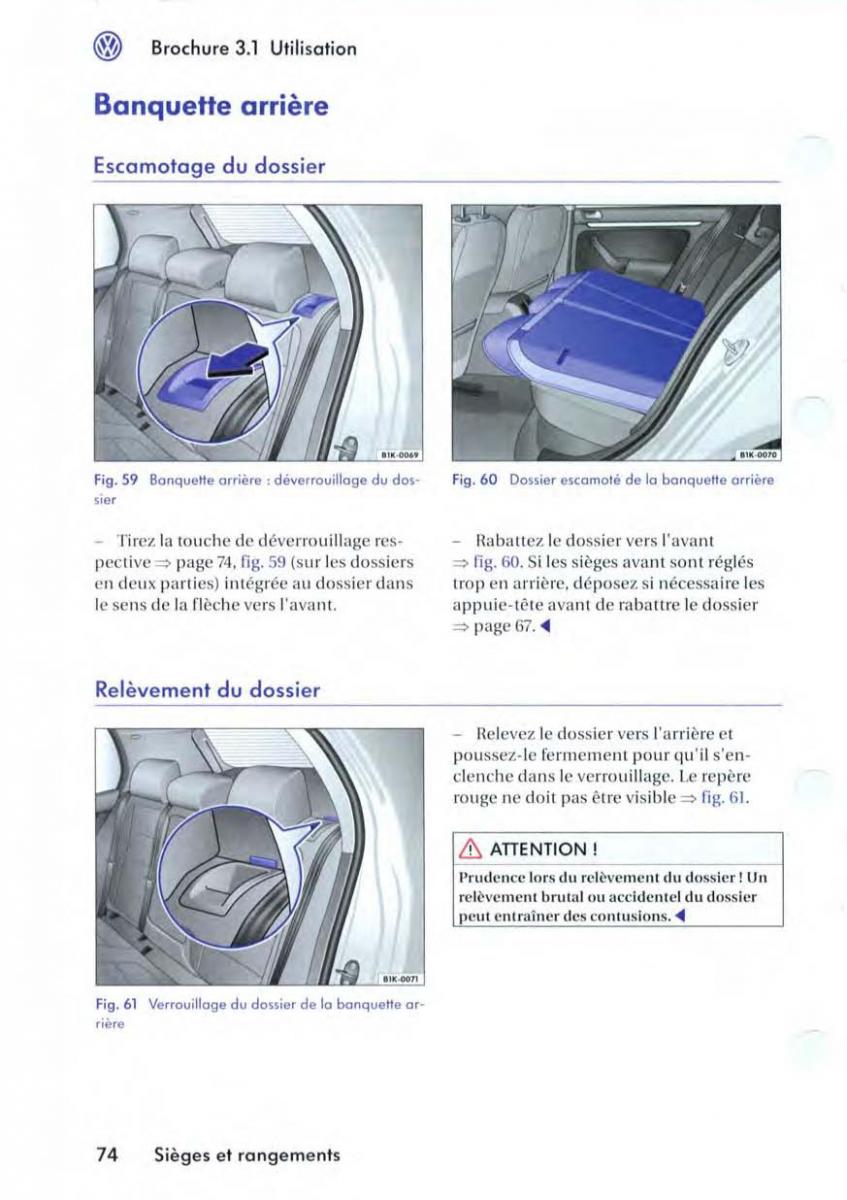 VW Golf V 5 manuel du proprietaire / page 78