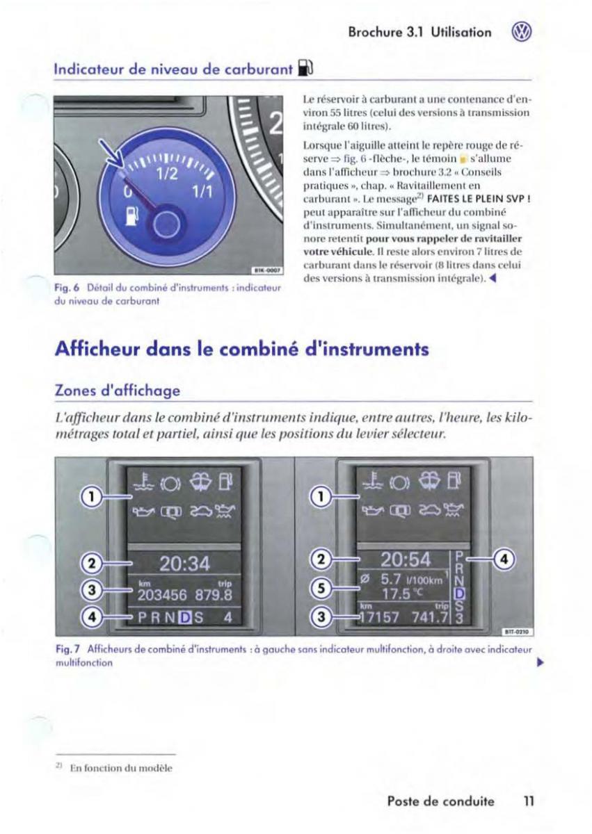 VW Golf V 5 manuel du proprietaire / page 14