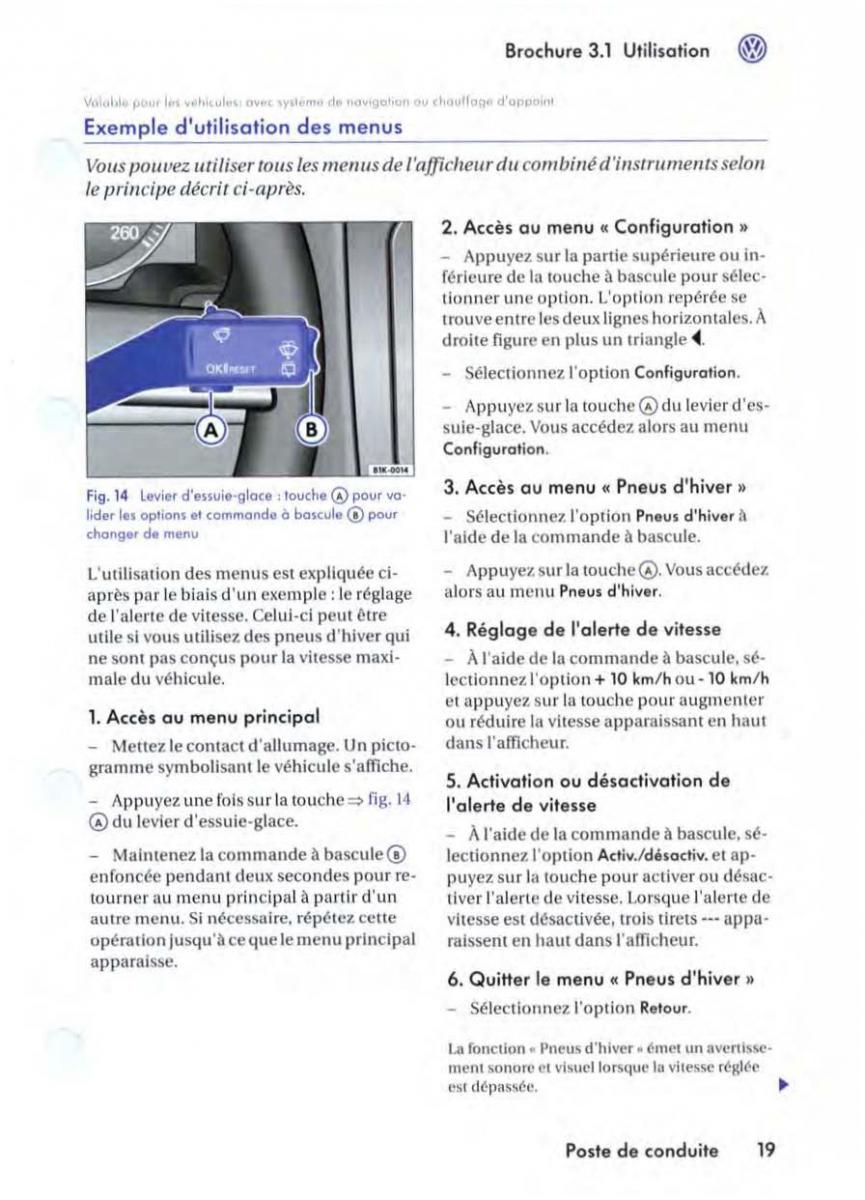 VW Golf V 5 manuel du proprietaire / page 22