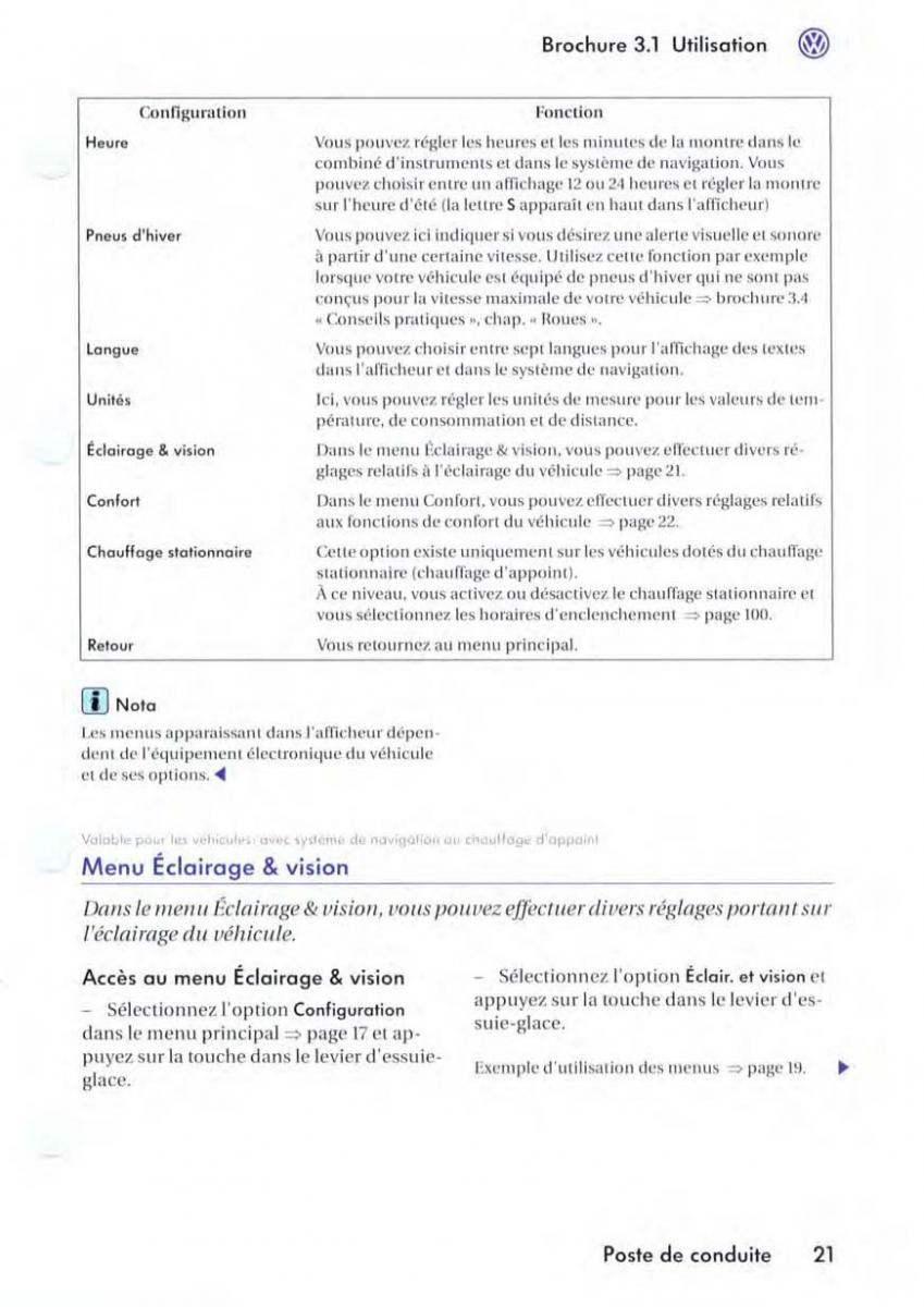 VW Golf V 5 manuel du proprietaire / page 24