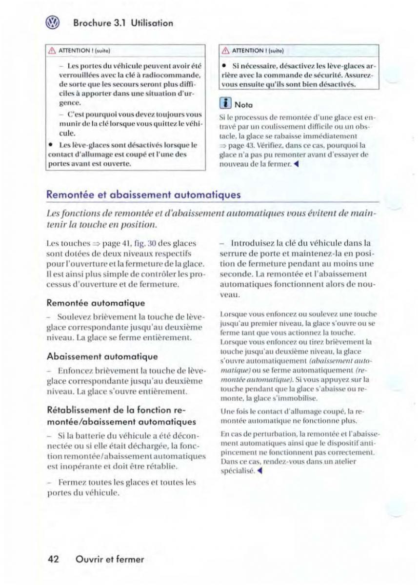 VW Golf V 5 manuel du proprietaire / page 45