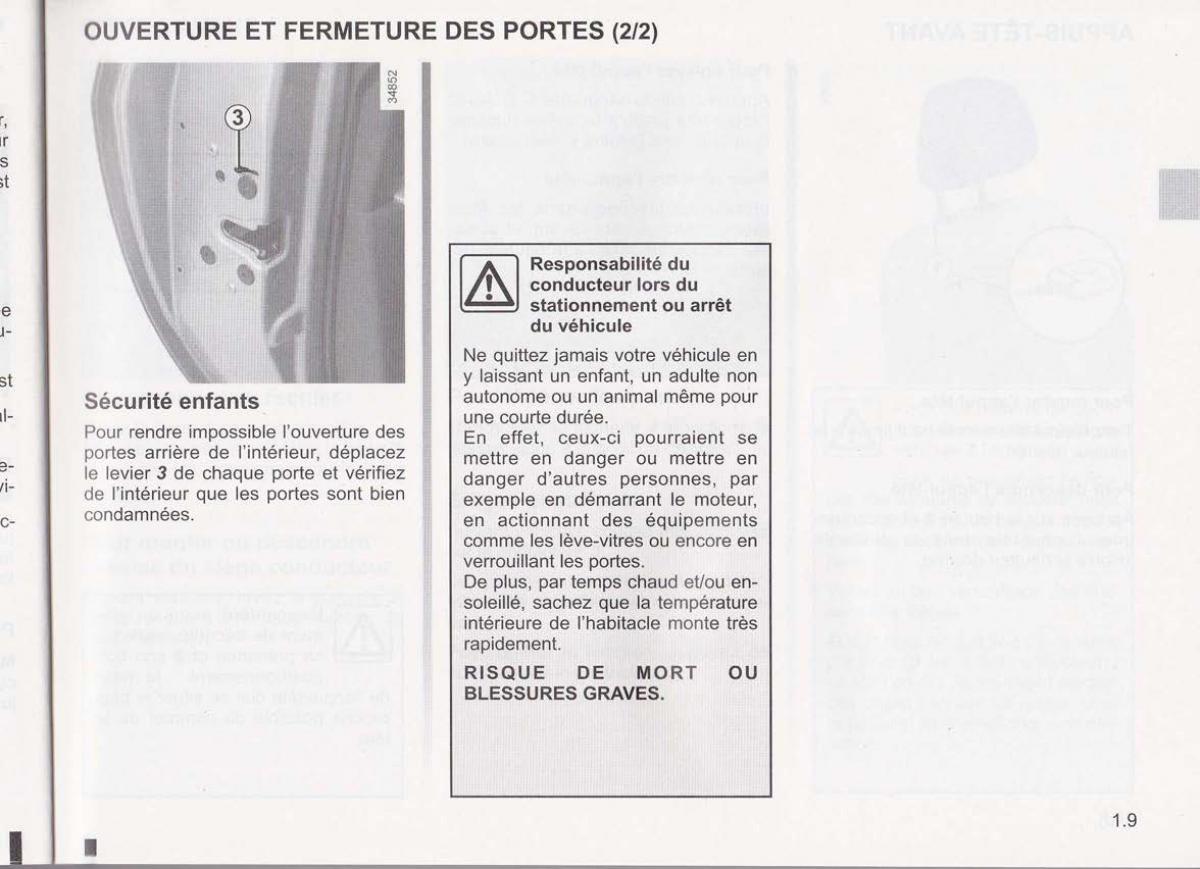 Dacia Lodgy manuel du proprietaire / page 13