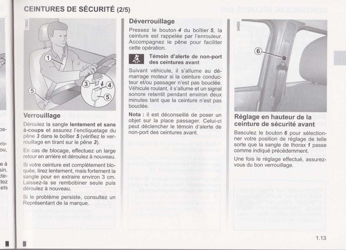 Dacia Lodgy manuel du proprietaire / page 17