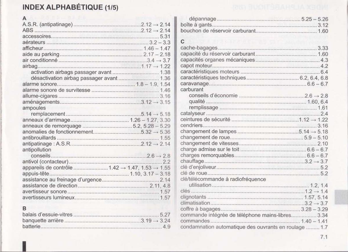 Dacia Lodgy manuel du proprietaire / page 187