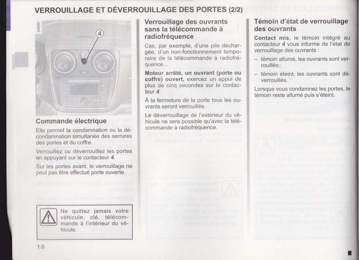 Dacia Lodgy manuel du proprietaire / page 10
