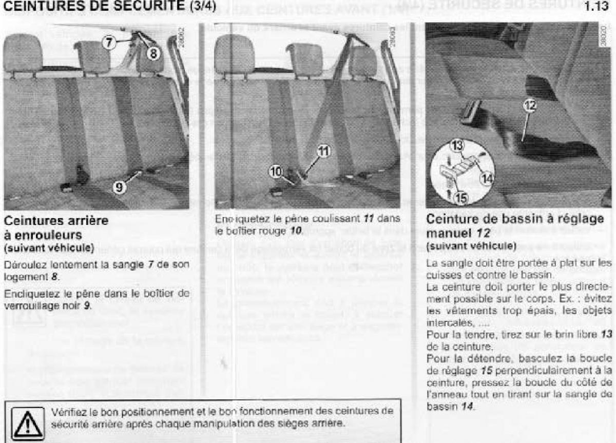 Dacia Sandero I 1 manuel du proprietaire / page 7