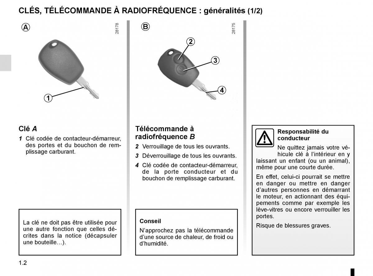 Dacia Sandero II 2 manuel du proprietaire / page 7