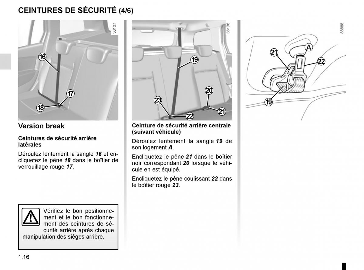 Dacia Sandero II 2 manuel du proprietaire / page 21