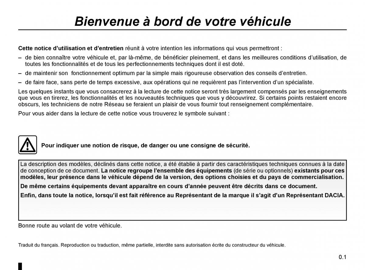 Dacia Sandero II 2 manuel du proprietaire / page 2