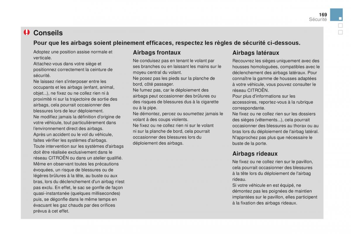 DS3 manuel du proprietaire / page 171