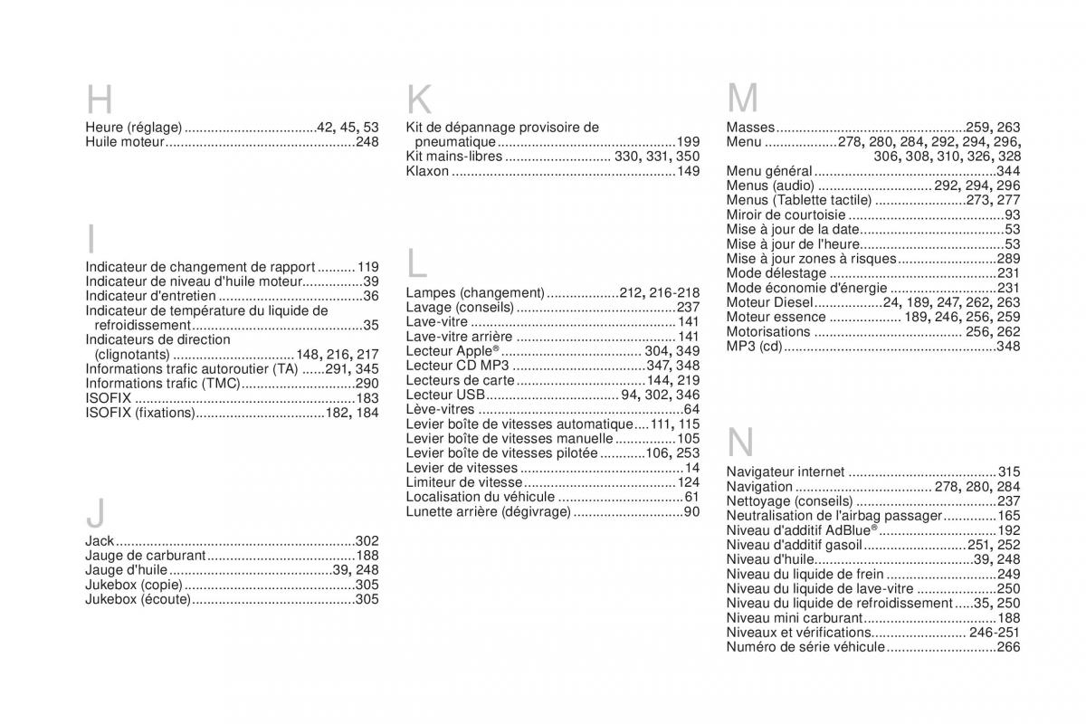 DS3 manuel du proprietaire / page 370