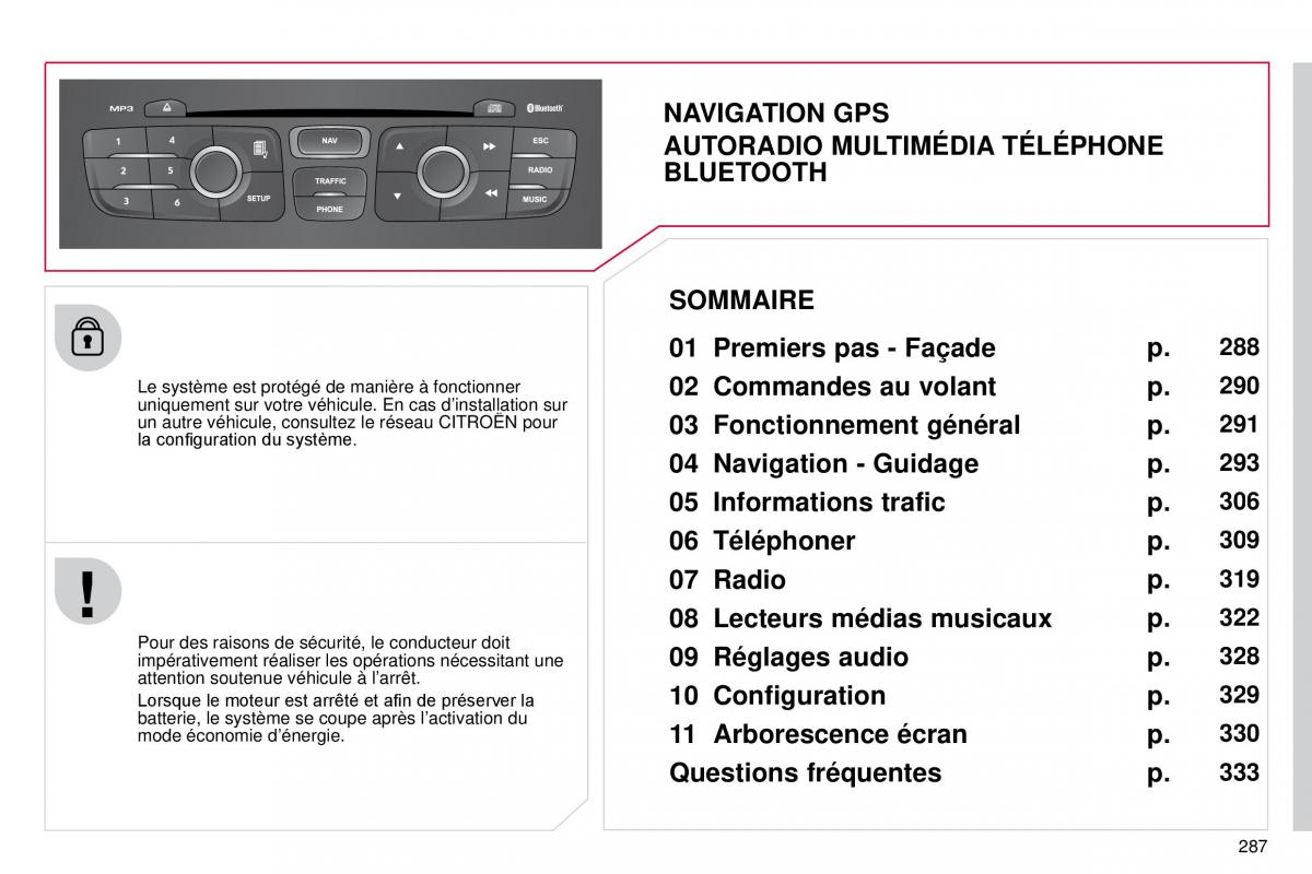 DS4 manuel du proprietaire / page 259