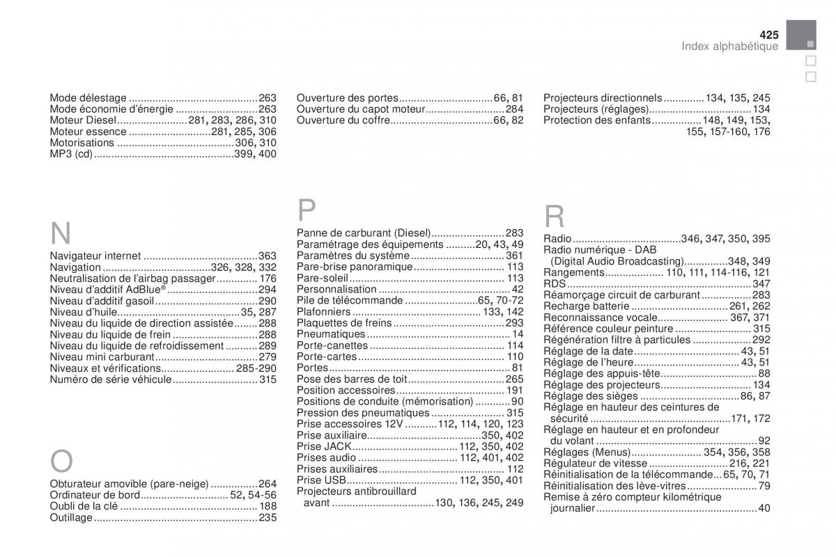 DS4 manuel du proprietaire / page 427