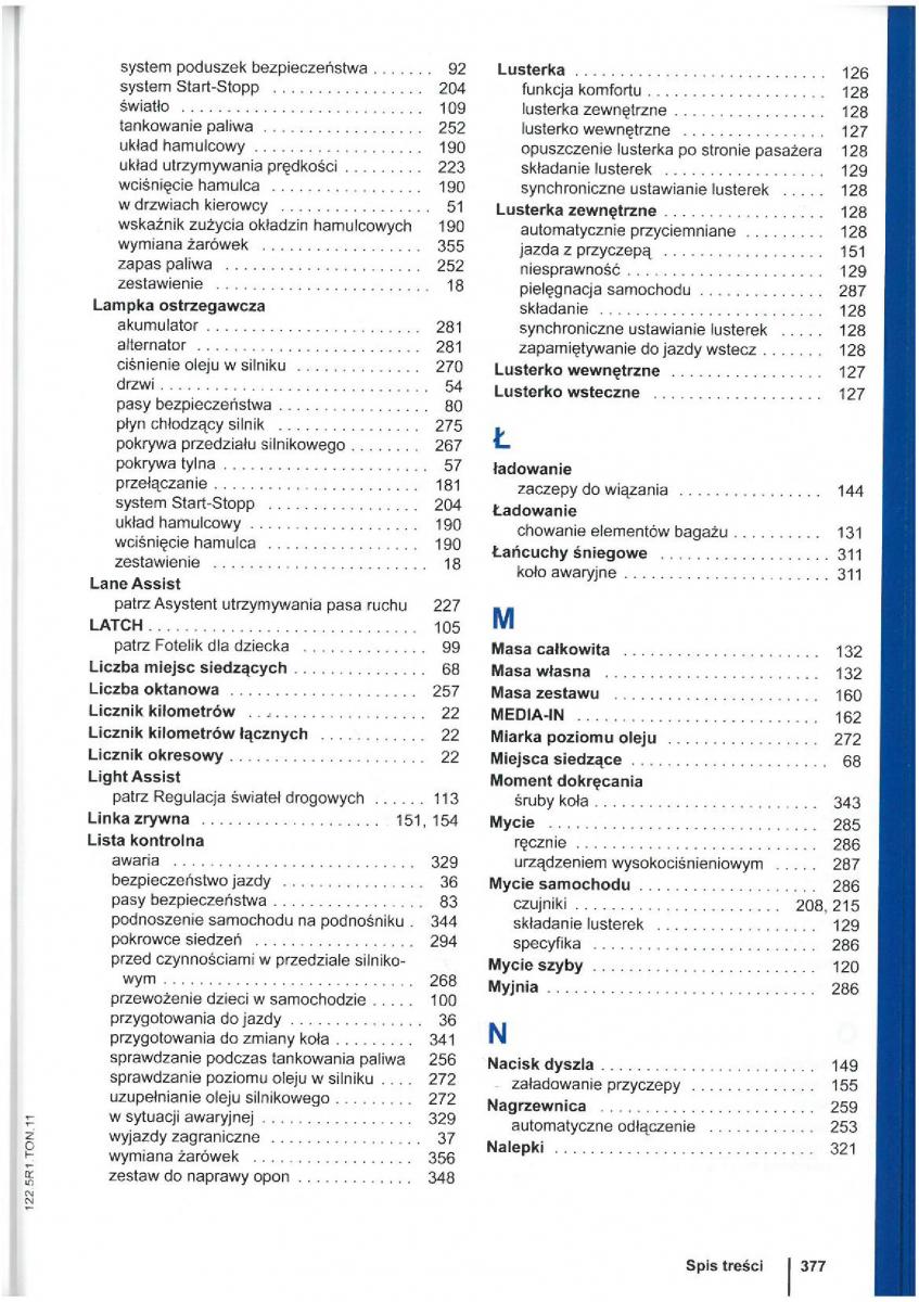 VW Touran I 1 2FL instrukcja obslugi / page 379