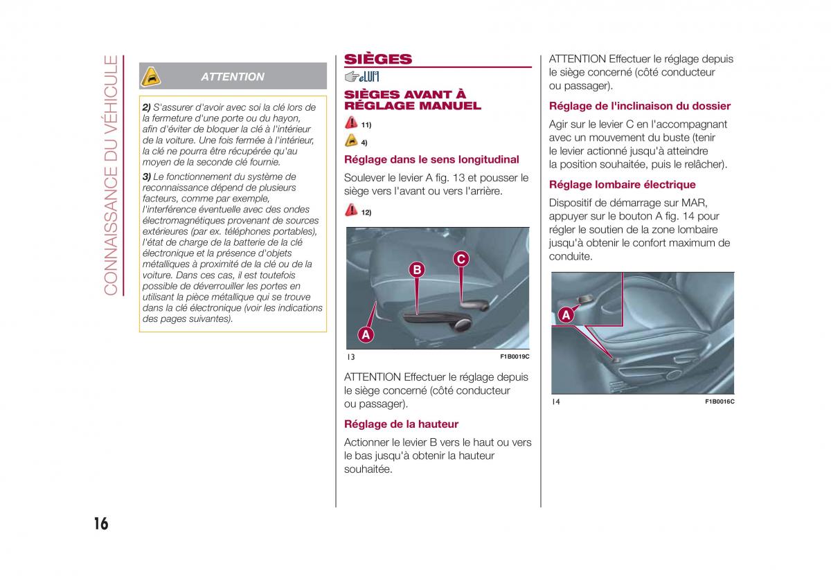 Fiat 500X manuel du proprietaire / page 18