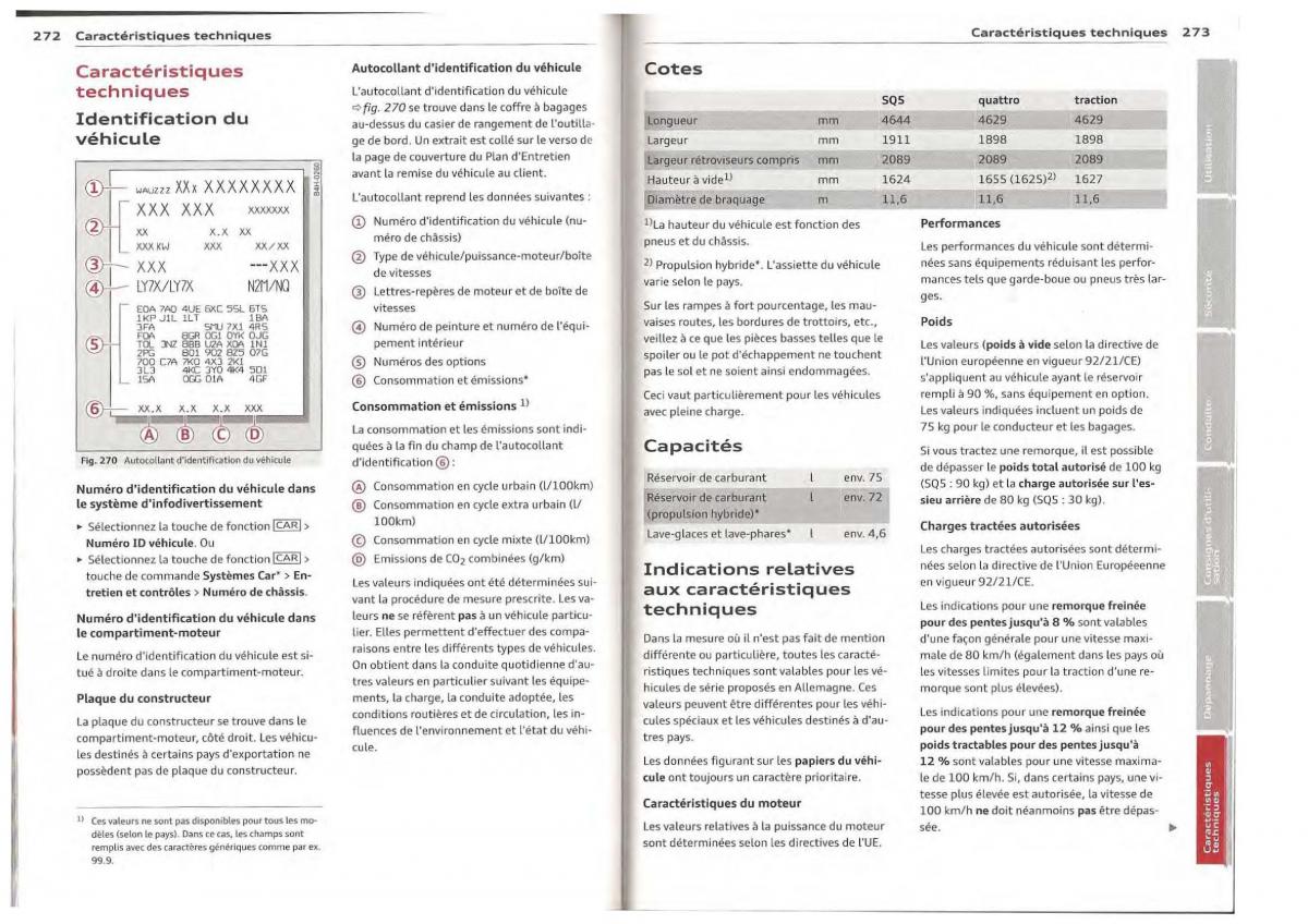 Audi Q5 SQ5 I 1 manuel du proprietaire / page 117