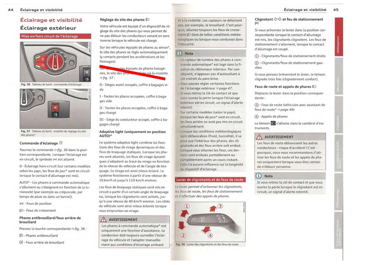 Audi Q5 SQ5 I 1 manuel du proprietaire / page 23