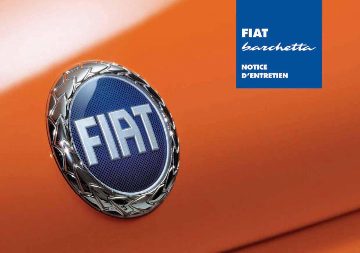 Fiat Barchetta manuel du proprietaire / page 1