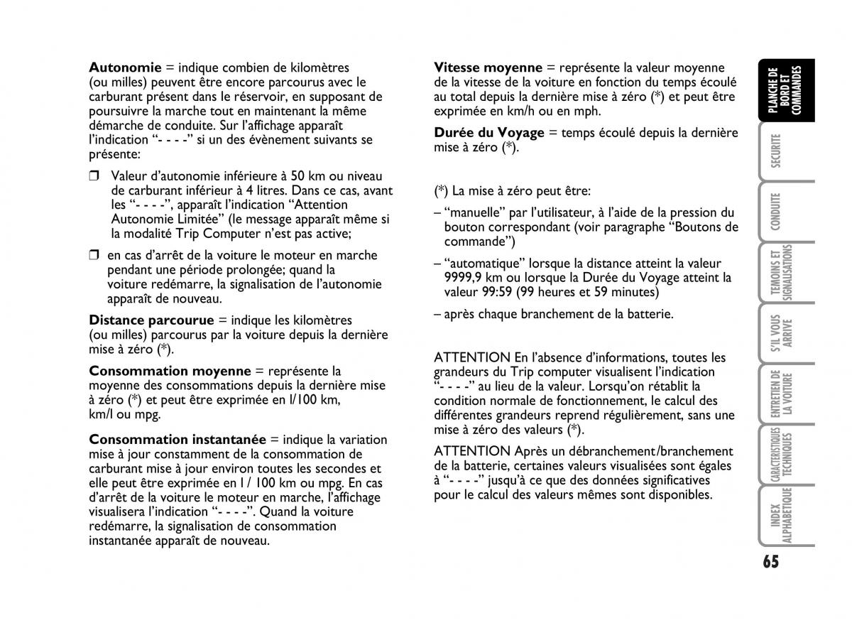 Fiat Idea manuel du proprietaire / page 66