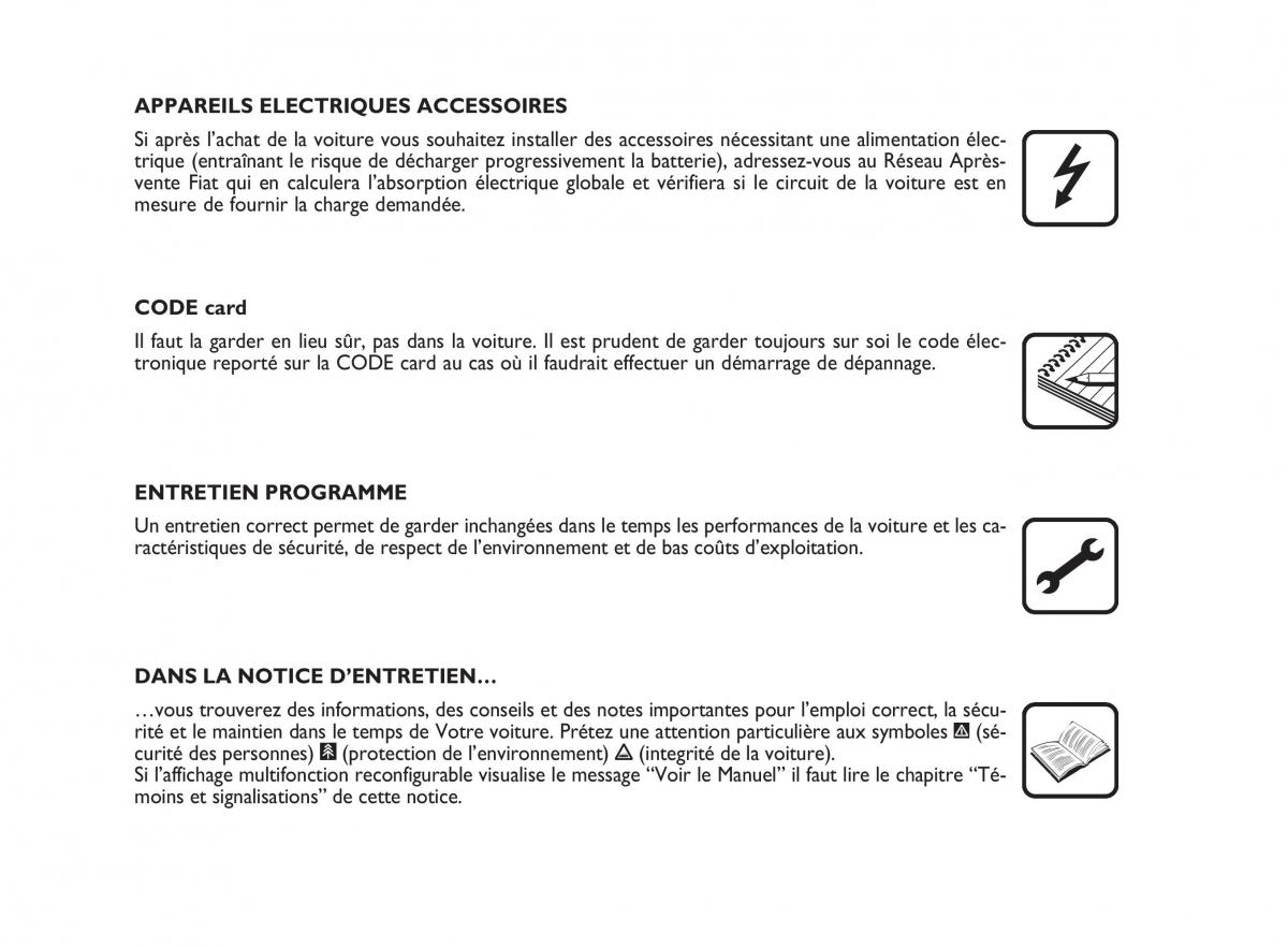 Fiat Punto Classic manuel du proprietaire / page 4