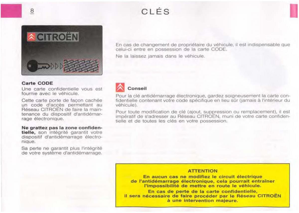 Citroen C5 FL I 1 manuel du proprietaire / page 10