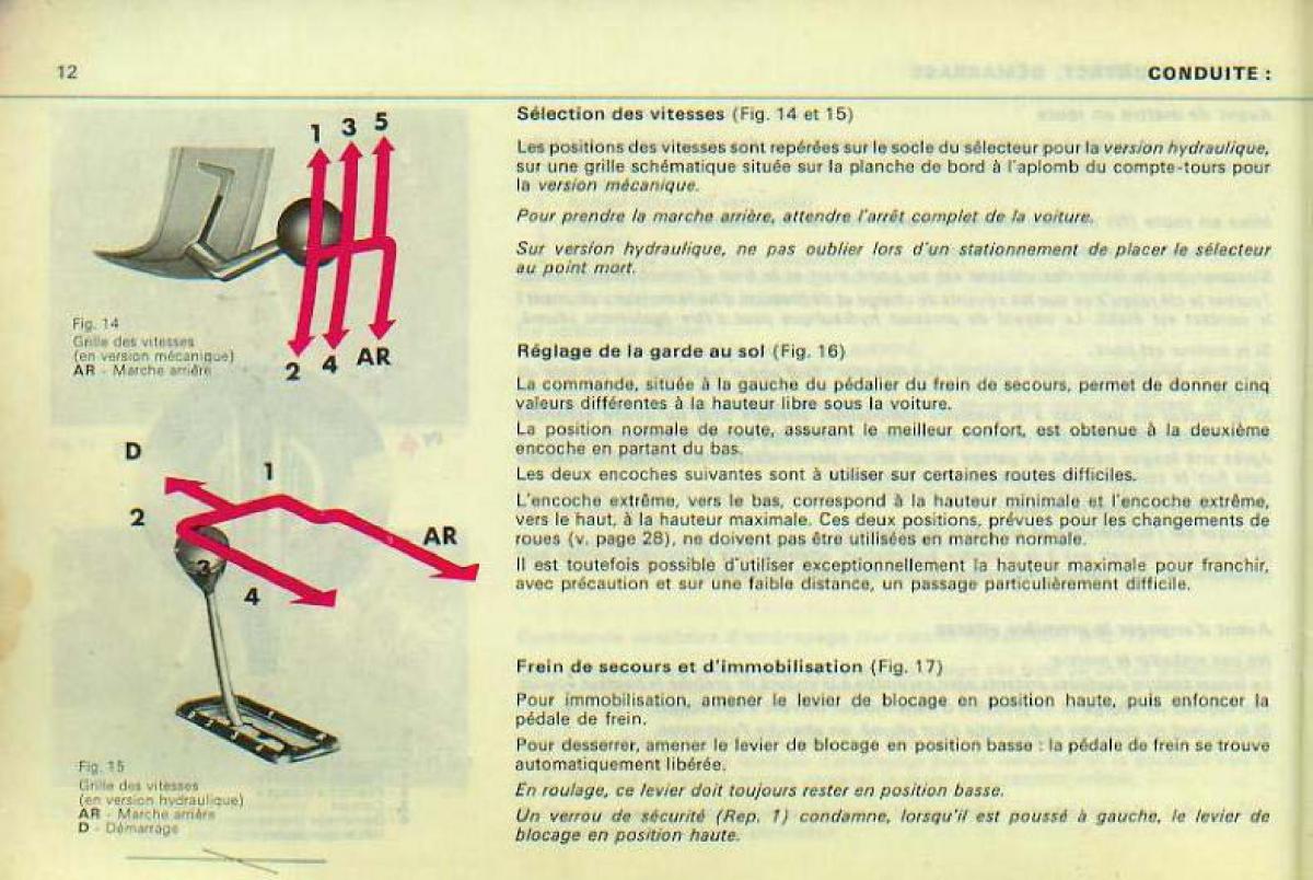 Citroen DS 21 manuel du proprietaire / page 14