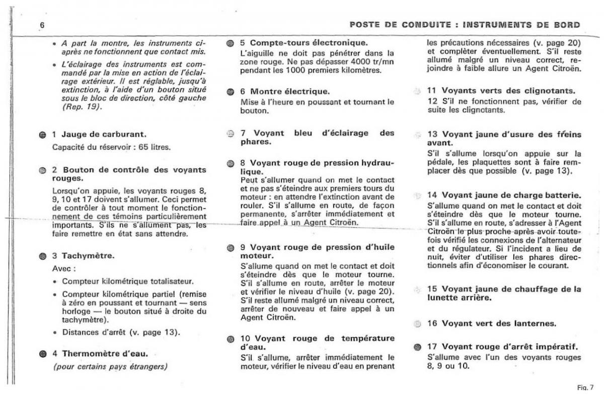 Citroen DS 23 manuel du proprietaire / page 8