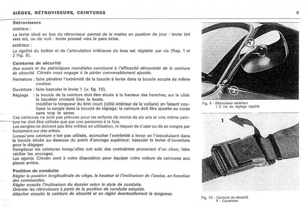 Citroen DS 23 manuel du proprietaire / page 11