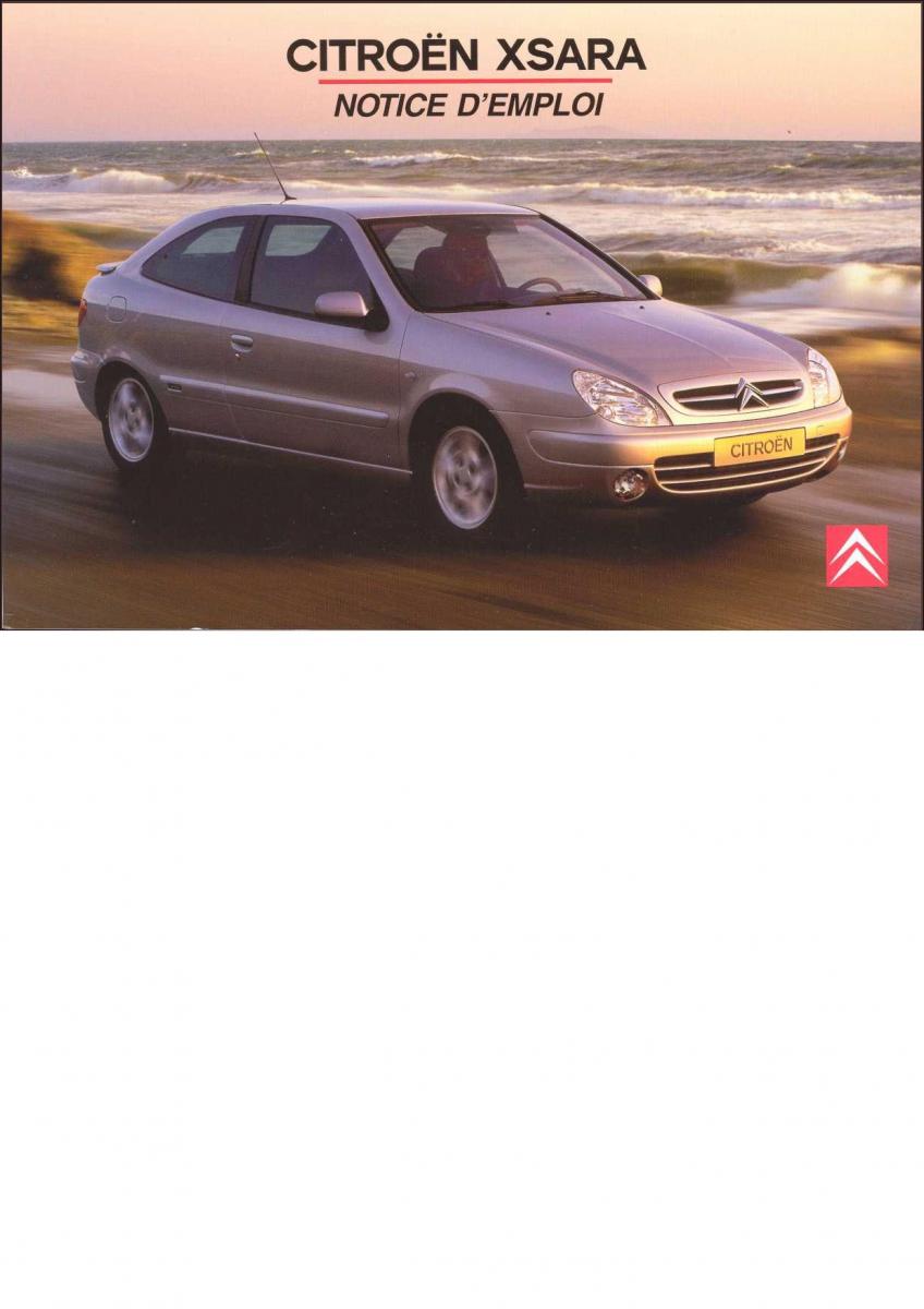 Citroen Xsara manuel du proprietaire / page 1