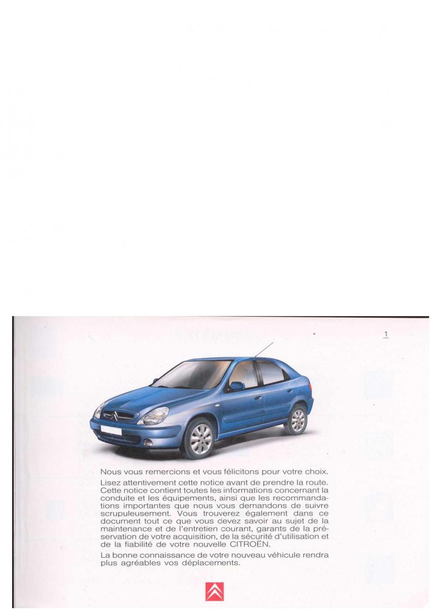 Citroen Xsara manuel du proprietaire / page 2