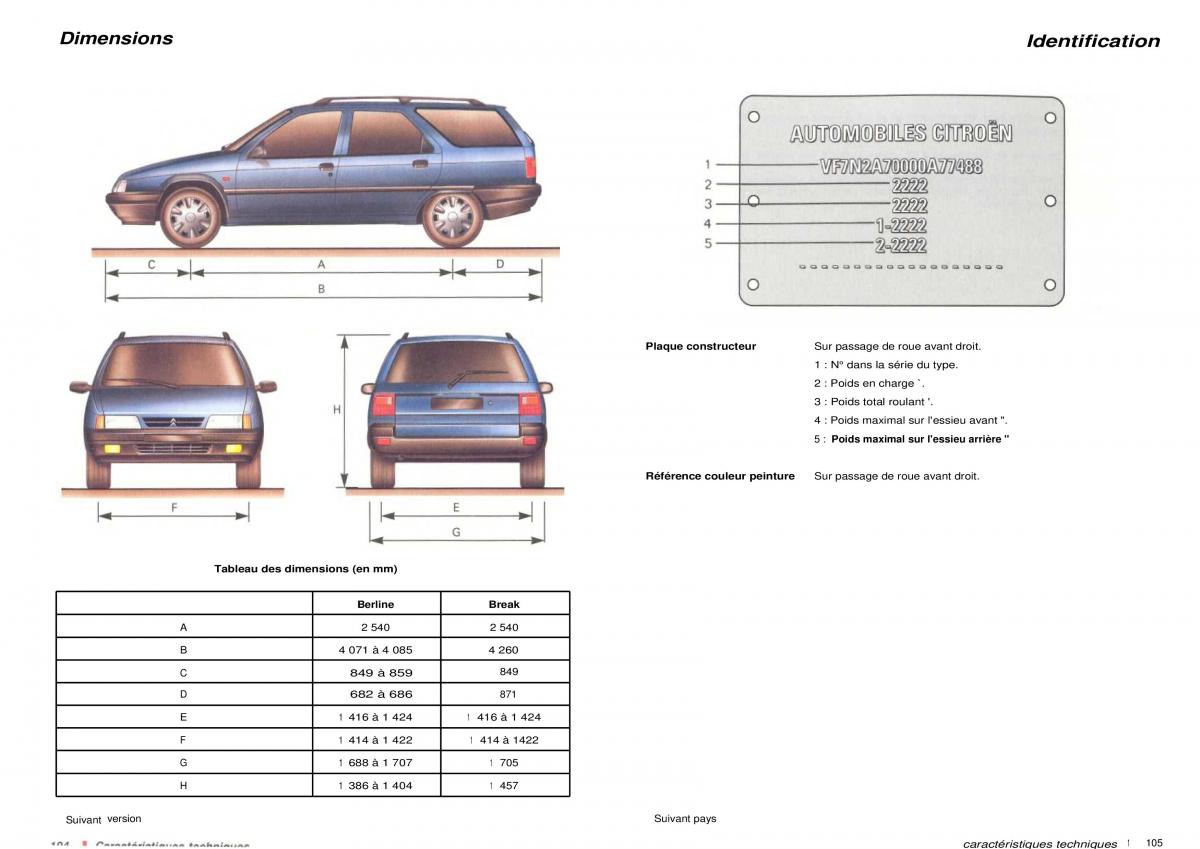 Citroen ZX manuel du proprietaire / page 54