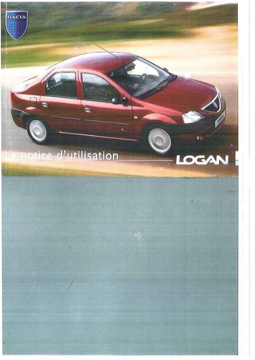 Dacia Logan I 1 manuel du proprietaire / page 1
