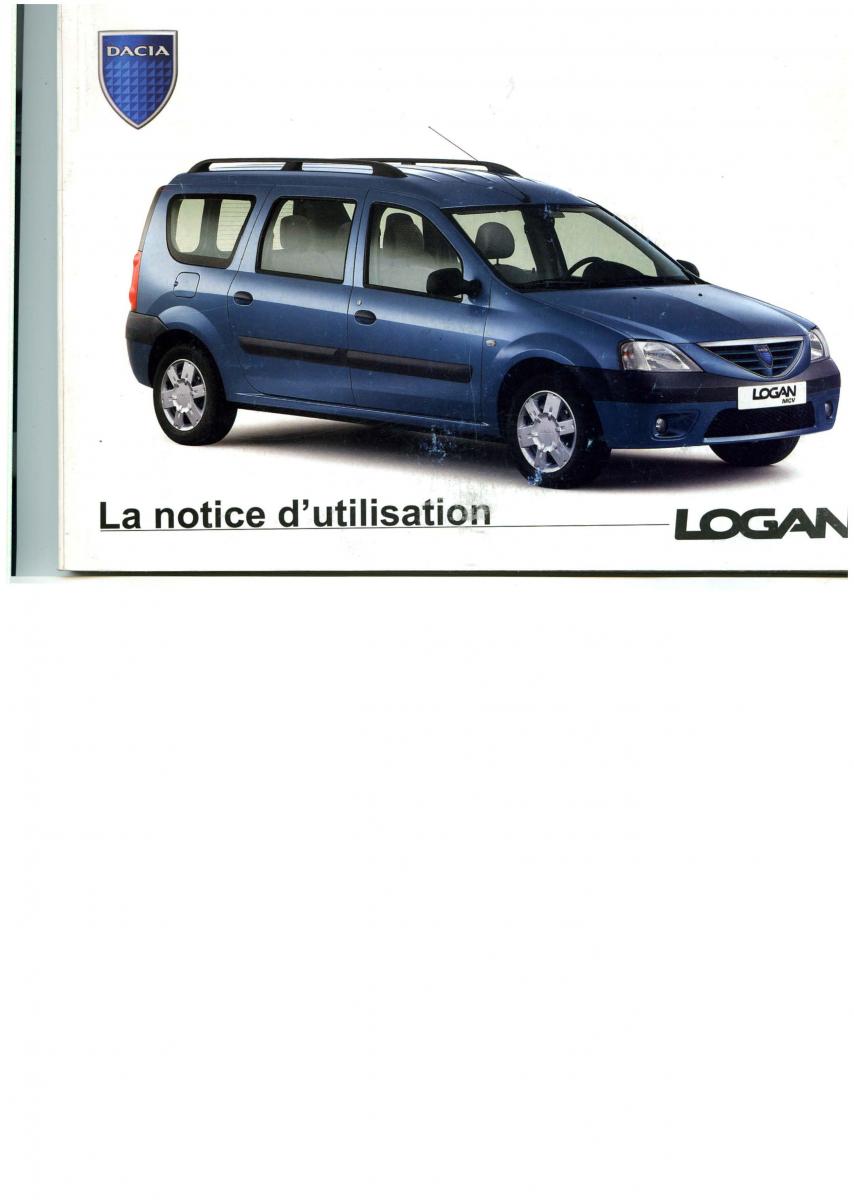 Dacia Logan I 1 MCV manuel du proprietaire / page 1