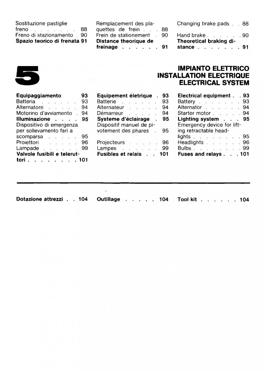 manual  Ferrari Mondial Quattrovalvole manuel du proprietaire / page 6