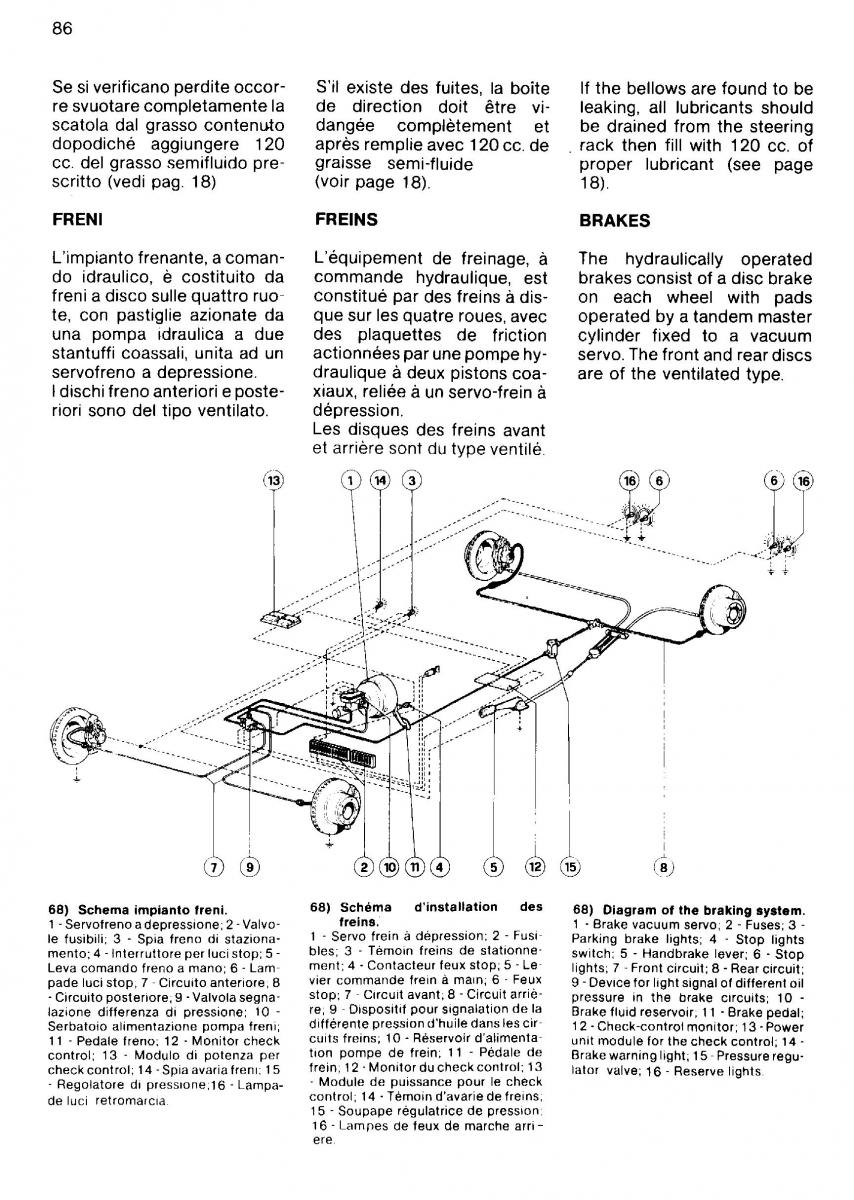 Ferrari Mondial Quattrovalvole manuel du proprietaire / page 85