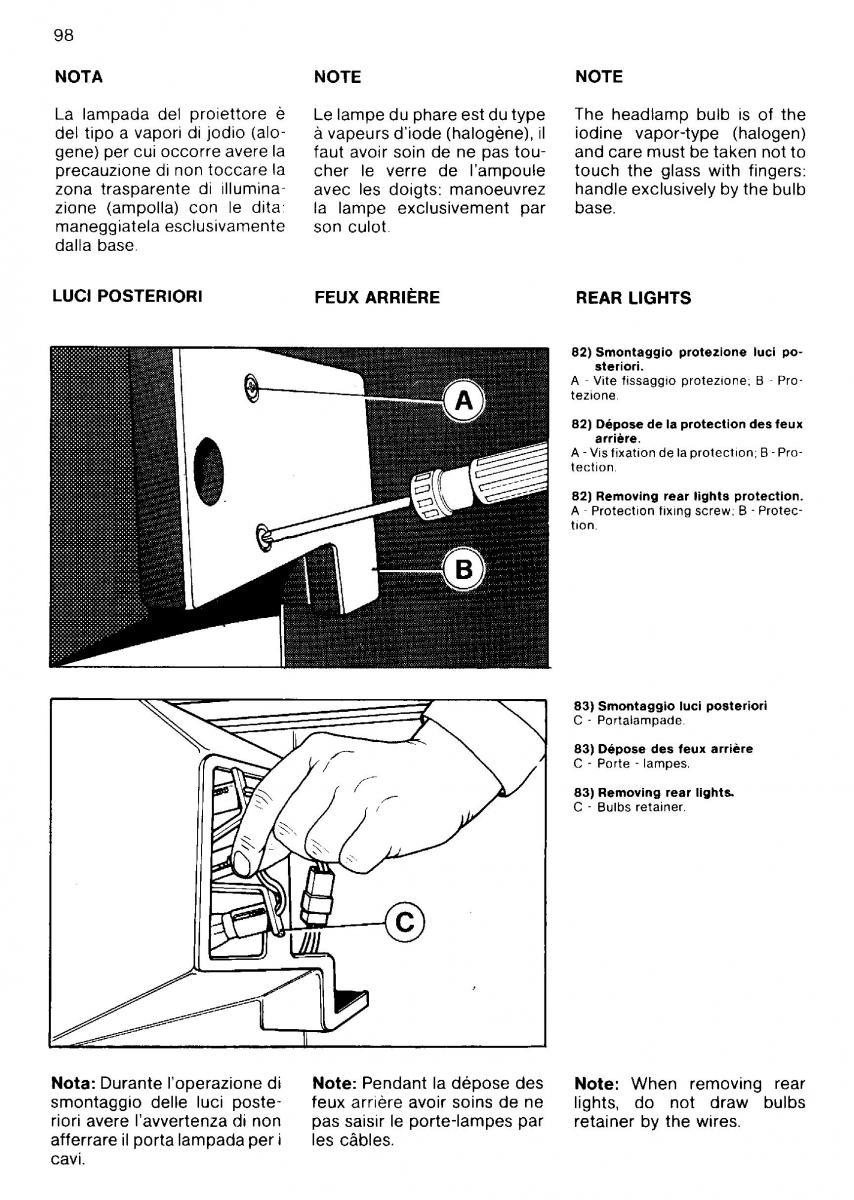 Ferrari Mondial Quattrovalvole manuel du proprietaire / page 97