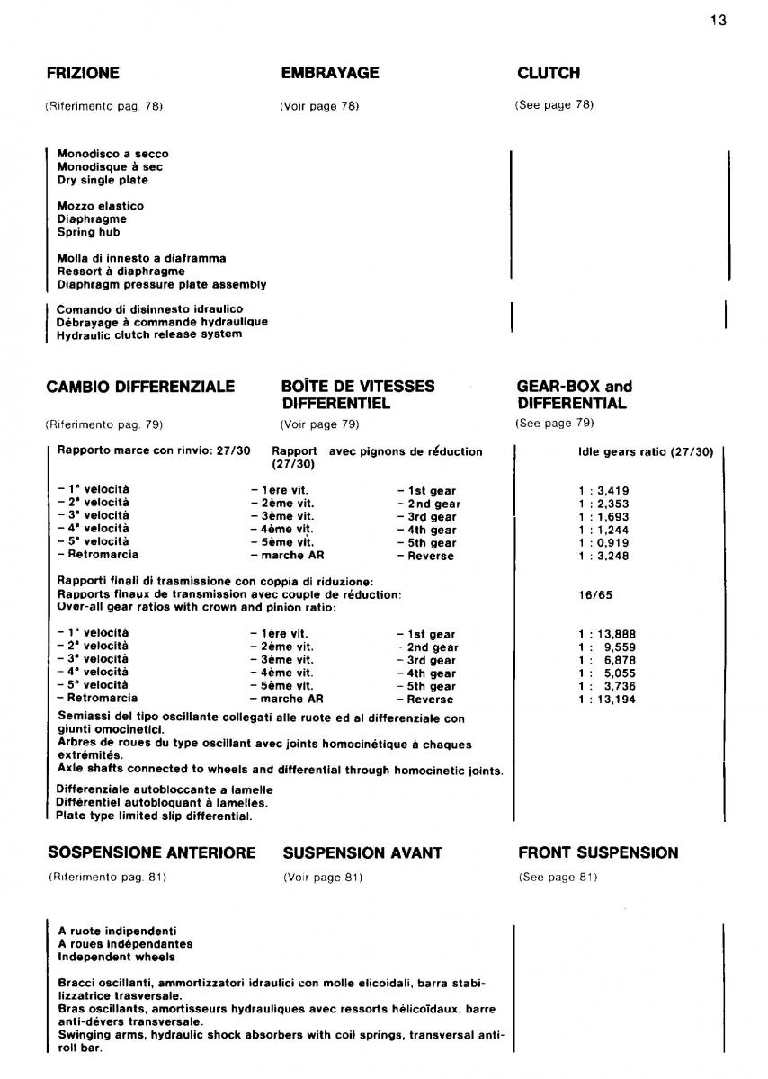 manual  Ferrari Mondial Quattrovalvole manuel du proprietaire / page 14