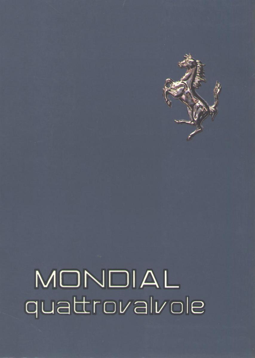 Ferrari Mondial Quattrovalvole manuel du proprietaire / page 1