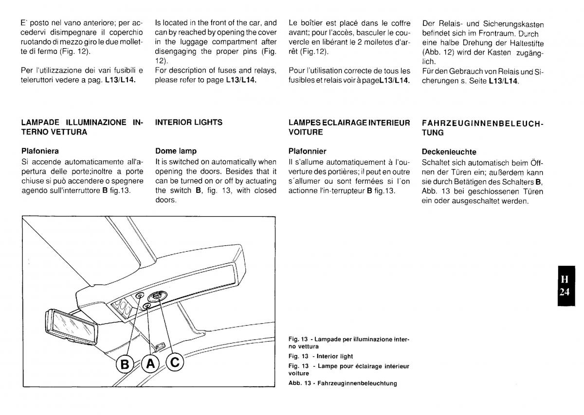 Ferrari Testarossa manuel du proprietaire / page 101