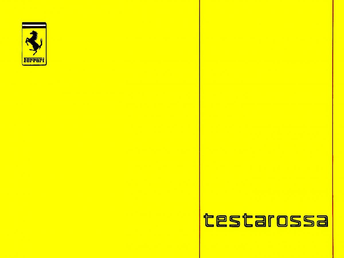 Ferrari Testarossa manuel du proprietaire / page 1