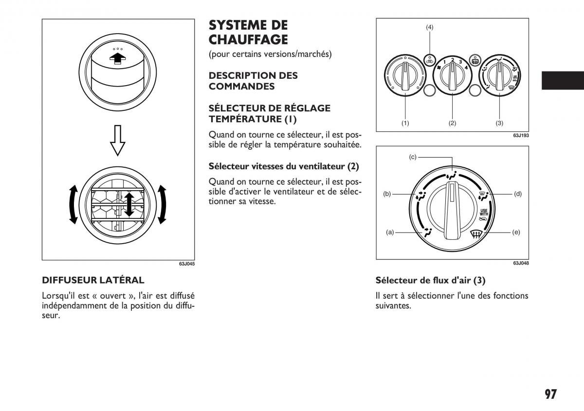 Fiat Sedici manuel du proprietaire / page 98