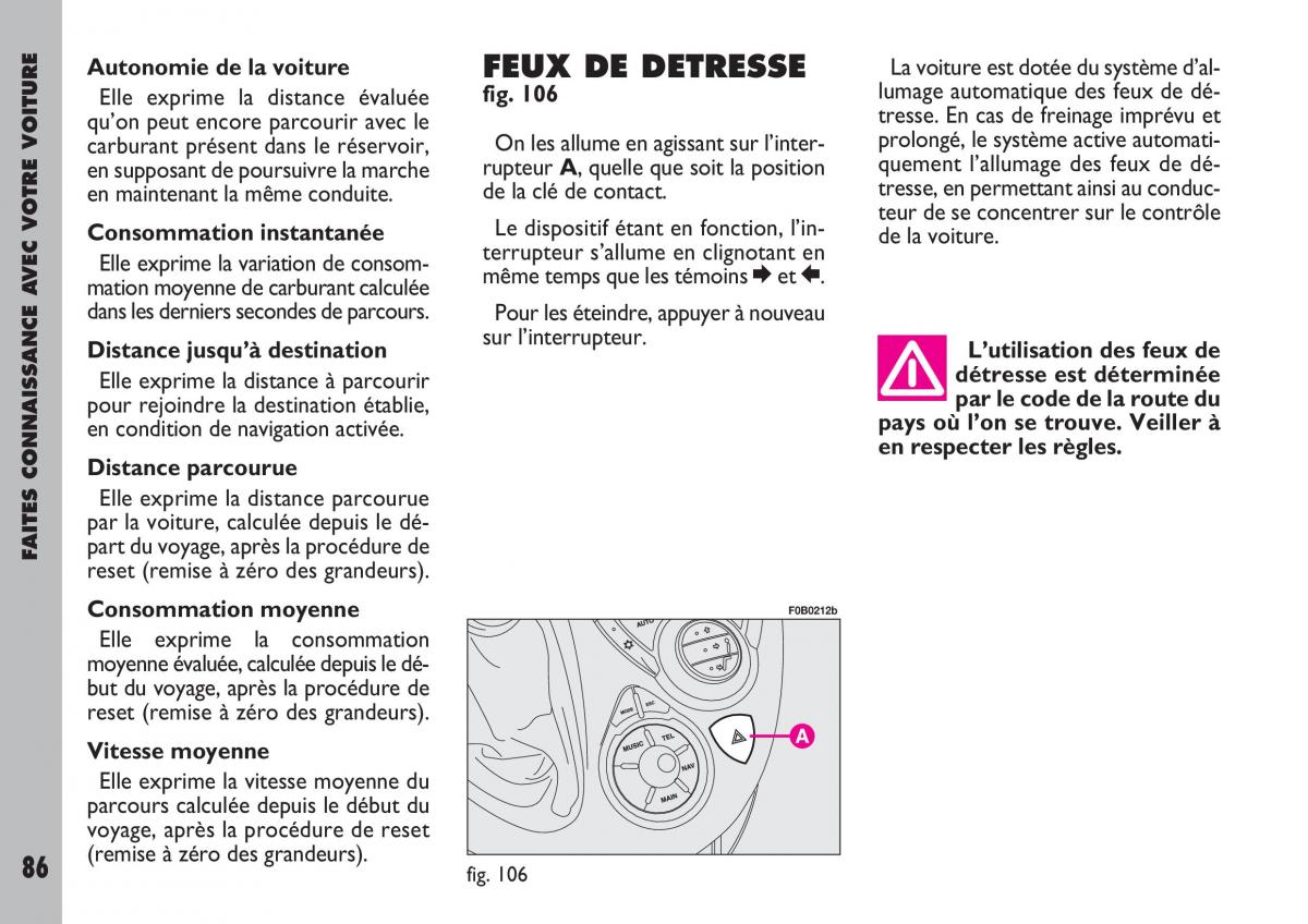 Fiat Ulysse manuel du proprietaire / page 87
