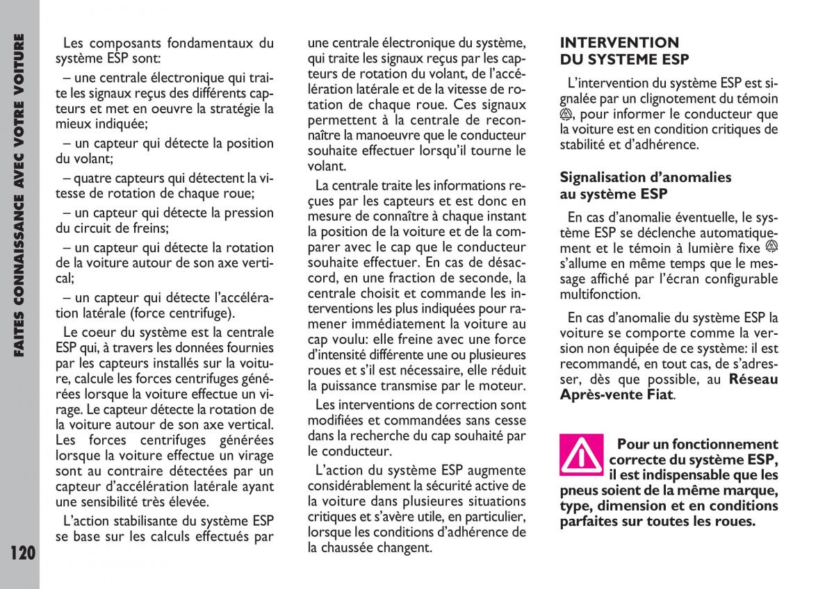 Fiat Ulysse manuel du proprietaire / page 121