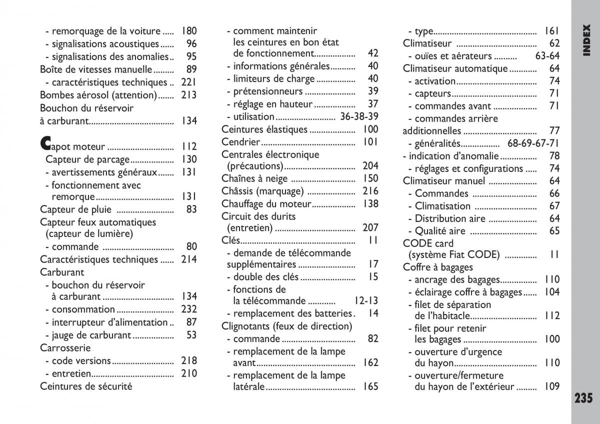 Fiat Ulysse manuel du proprietaire / page 236