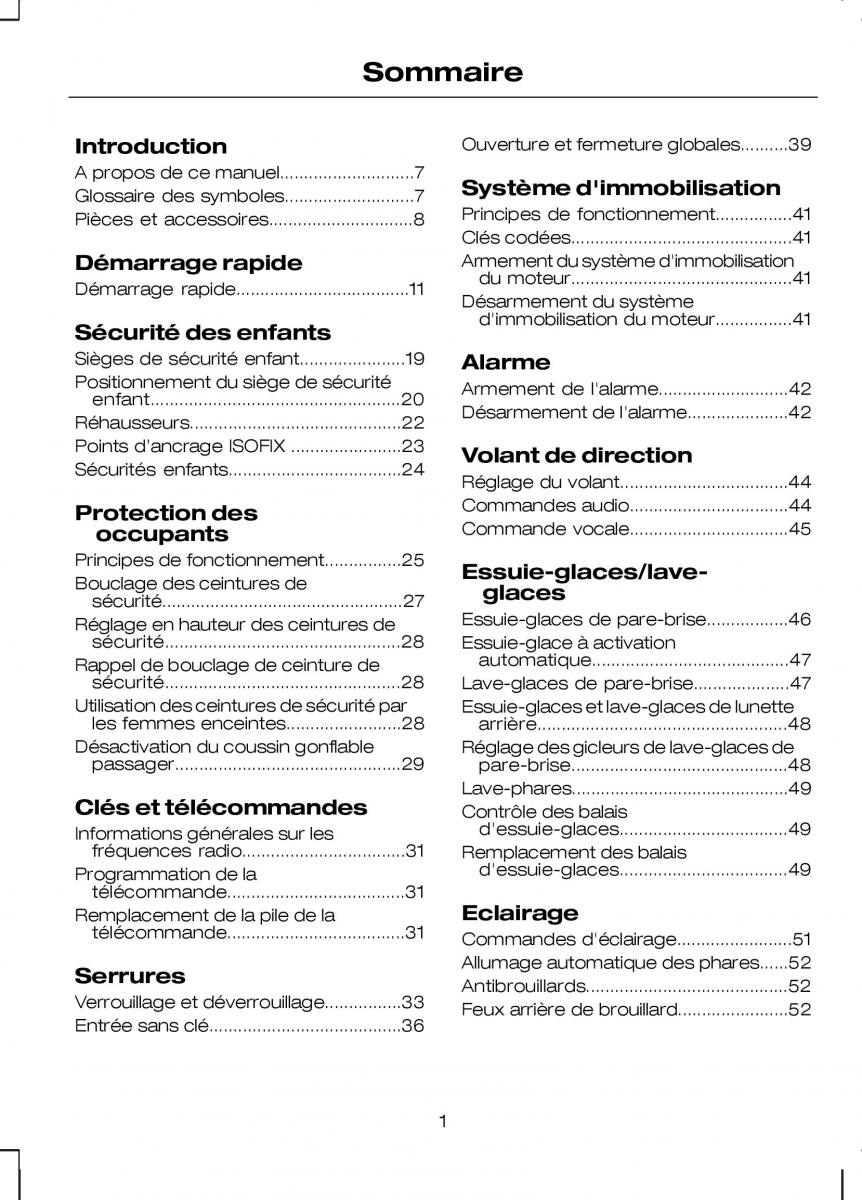 Ford Kuga I 1 manuel du proprietaire / page 3