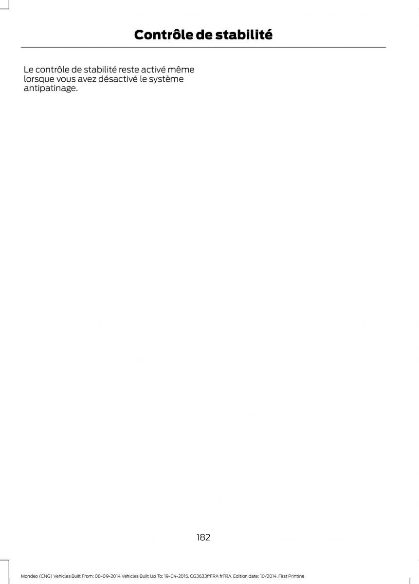 Ford Mondeo MKV MK5 manuel du proprietaire / page 184