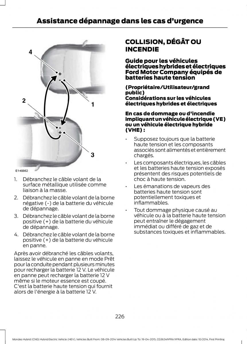 Ford Mondeo hybrid MKV MK5 manuel du proprietaire / page 228